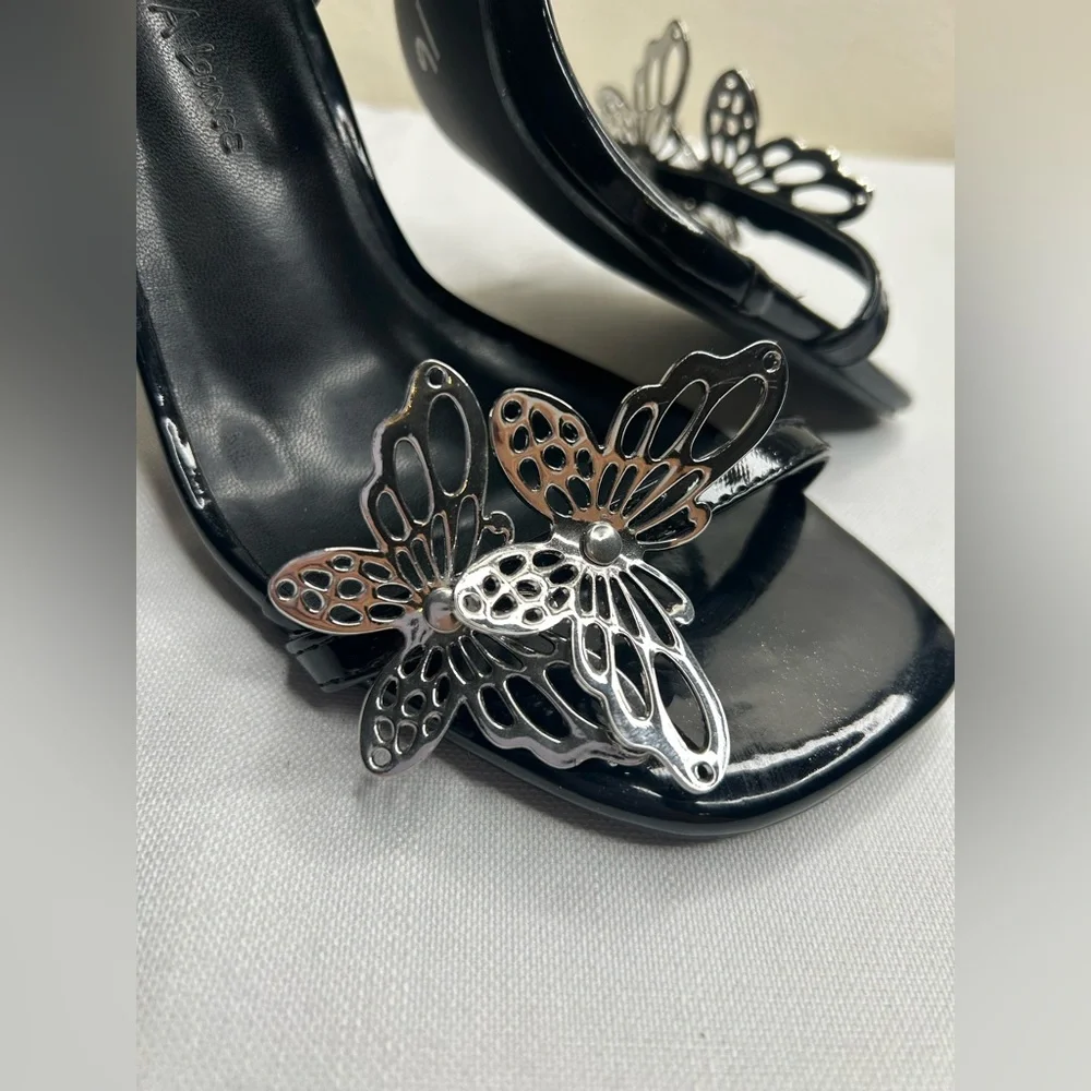 Wild diva lounge Elegant Black Butterfly heels.
#heels ankle tie heels - Picture 4 of 8